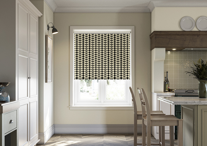 Orla Kiely Solid Stem, Black - Roller Blind - Image 3